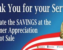 MILITARY APPRECIATION--COMMISSARY CASE LOT SALES ARE HERE FOR SPRING 2018!