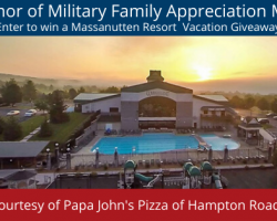 In Honor of Military Families, Papa John's Pizza of Hampton Roads is Giving Away a Massanutten Resort Vacation!