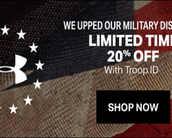 Under Armour is Celebrating the Military Community with an Increased Military Discount for Fourth of July!