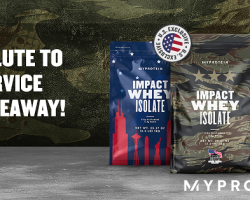 MilitaryBridge & Myprotein partner in honor of Military Family Appreciation Month & Veterans Day for a Giveaway & Big Military Discount!
