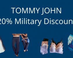 Tommy John, the leader in comfortable underwear, supports the military with a 20% military discount program.